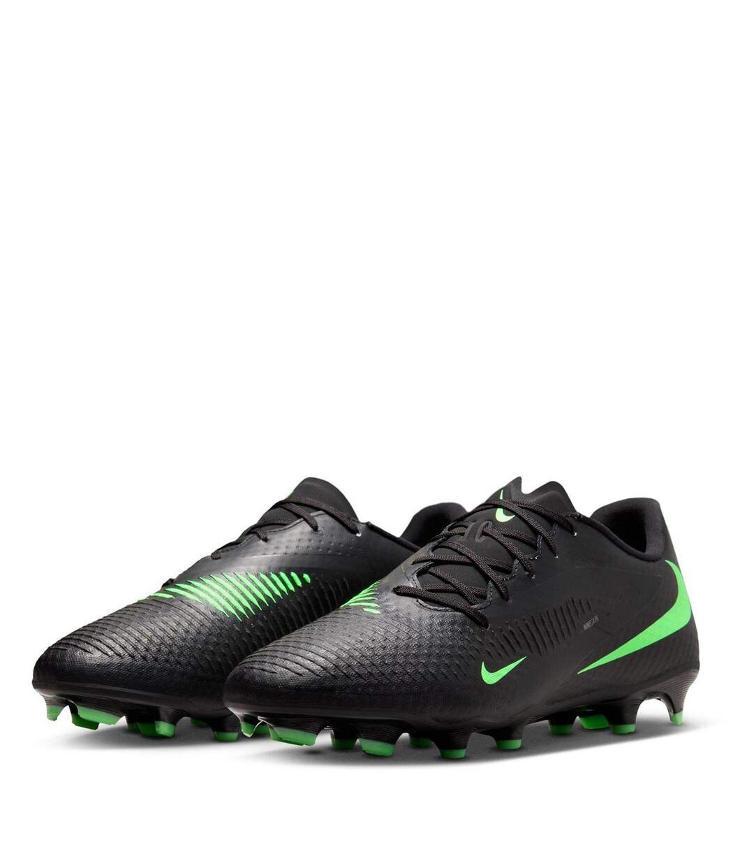 Mens Academy Firm Ground Football Boots Black Green Nike-4