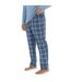 Ensemble Pyjama long homme en popeline à carreaux et Logo poitrine Pierre Cardin-4