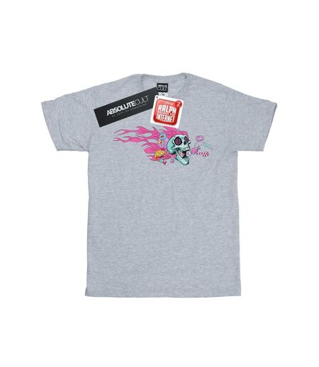 Disney Femmes/Les femmes Wreck It Ralph Candy Skull Cotton Boyfriend T-Shirt (Gris sportif) - UTBI51654