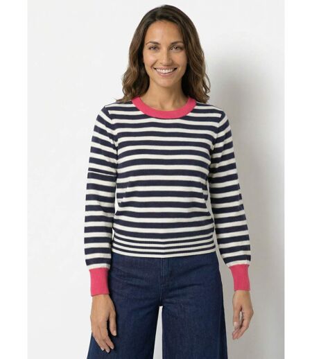 Pull rayé fantaisie à manches longues