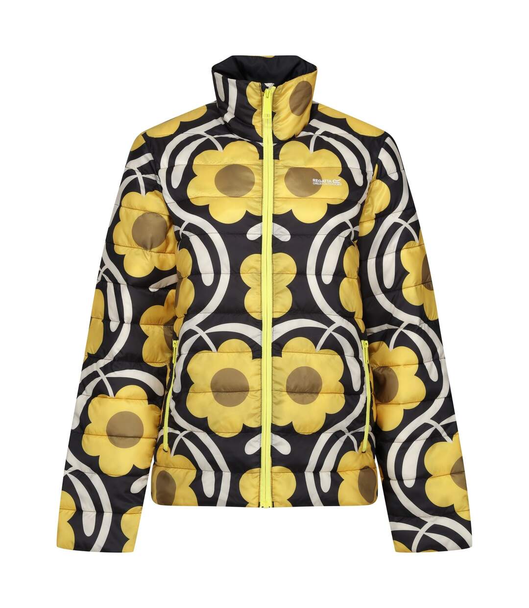 Womens/ladies orla kiely apple blossom baffled jacket yellow Regatta-1