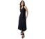 Robe longue féminine SERAPHINE unie noire Coton Du Monde-1