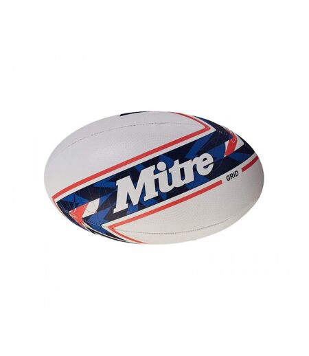 Ballon De Rugby Grib Taille 5 Blanc Bleu Mitre
