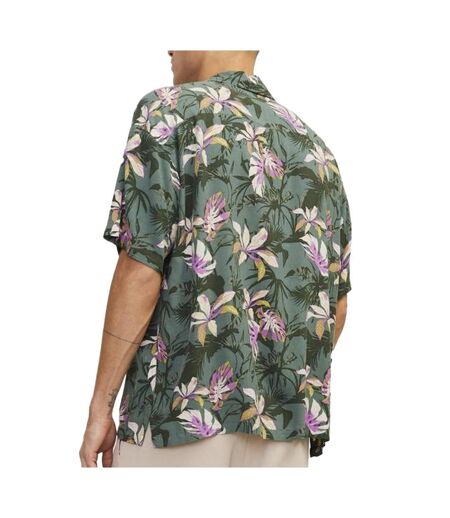 Chemise manches courtes verte/violet homme jack & jones jorluke - l