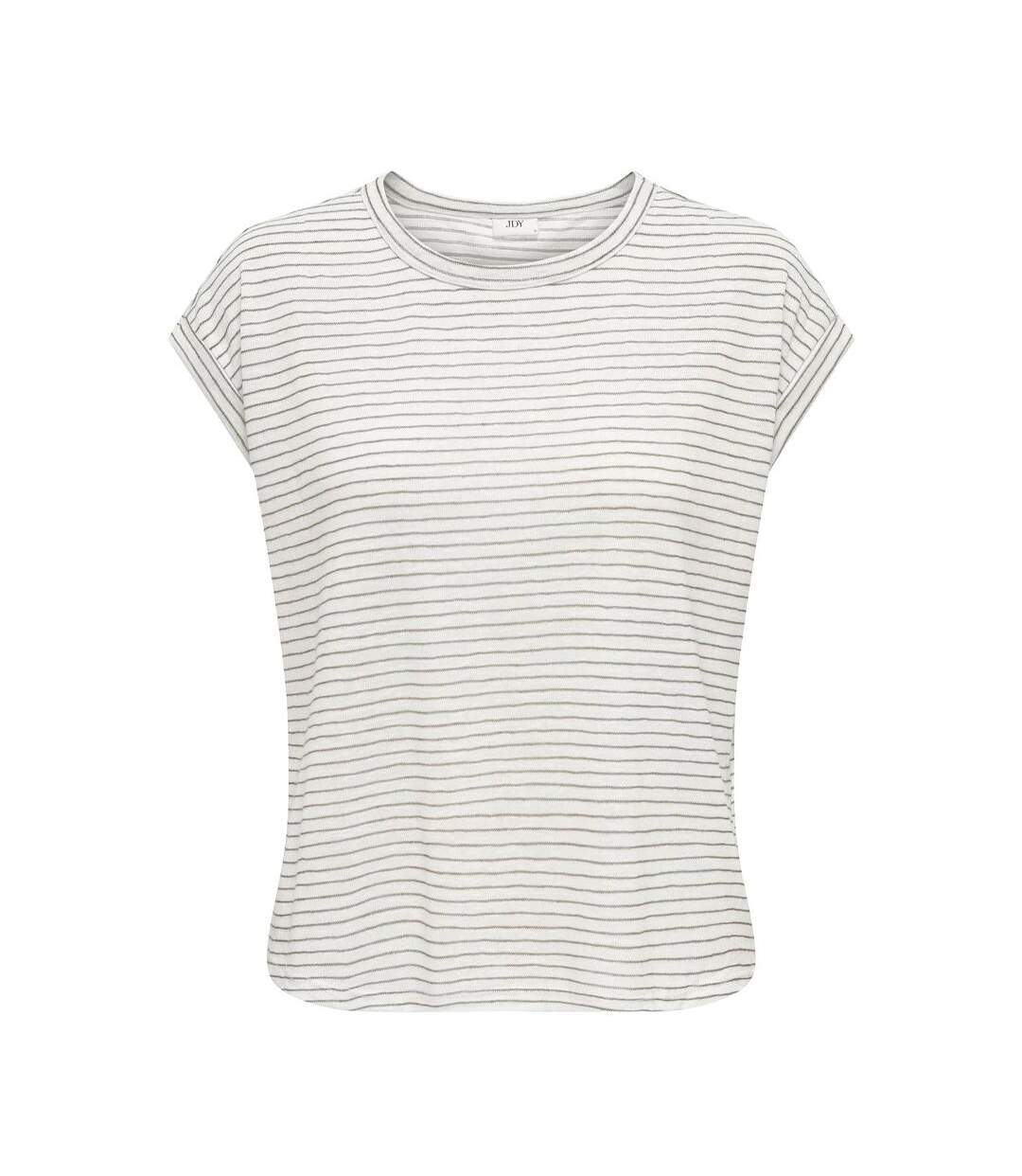 T-shirt Blanc/Beige Femme JDY CAPTAIN - L-1