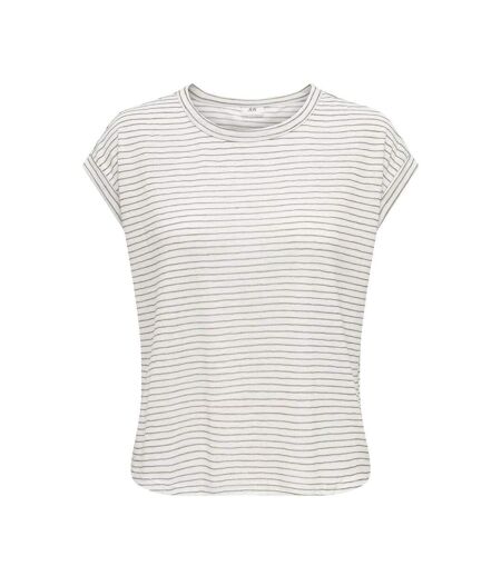 T-shirt Blanc/Beige Femme JDY CAPTAIN - L