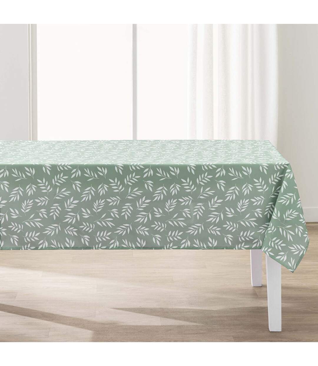 Nappe Antitache Imprimé Milova 145x240cm Vert Sauge-1