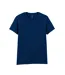 Ladies/womens Heavy Cotton Missy Fit Short Sleeve T-shirt Navy Blue Gildan-1
