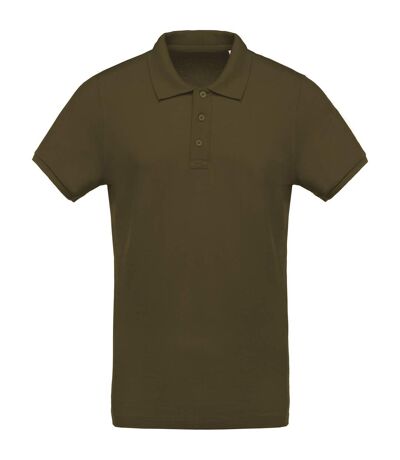 Kariban Mens Organic Pique Polo Shirt (Moss Green) - UTPC2985