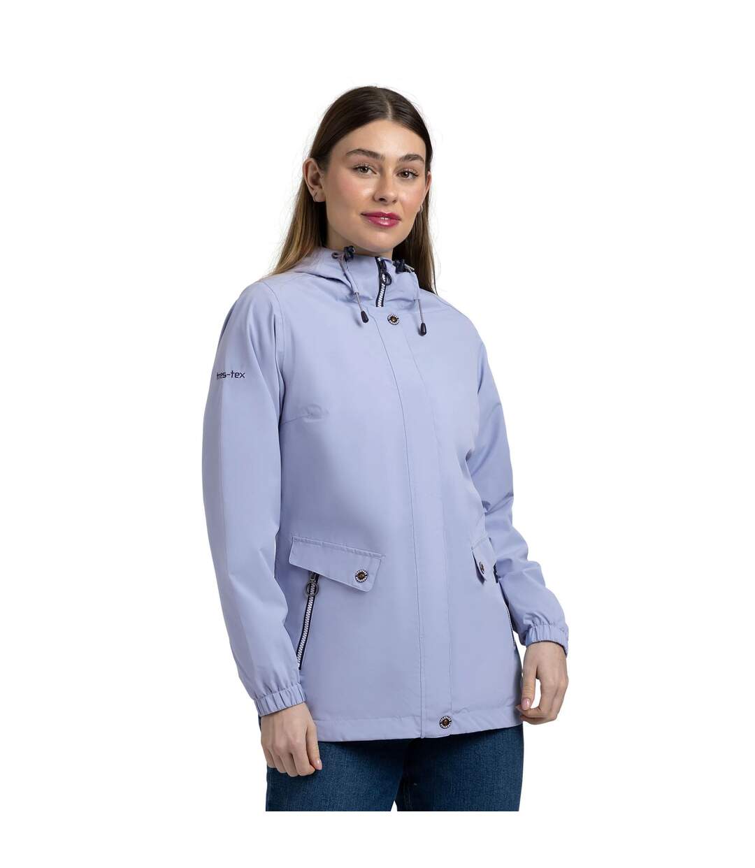 Womens/ladies flourish waterproof jacket cool blue Trespass-3