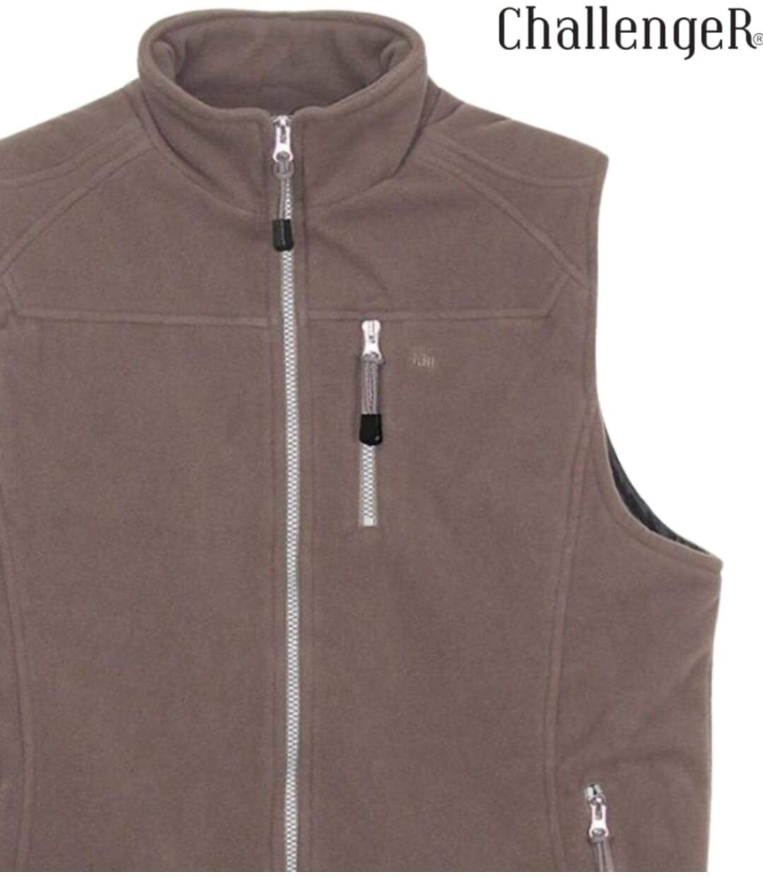 CHALLENGER CHAMBERY2 — Gilet sans manches polaire taupe : haute protection thermique et aisance totale-2