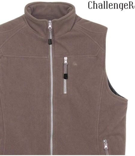 CHALLENGER CHAMBERY2 — Gilet sans manches polaire taupe : haute protection thermique et aisance totale