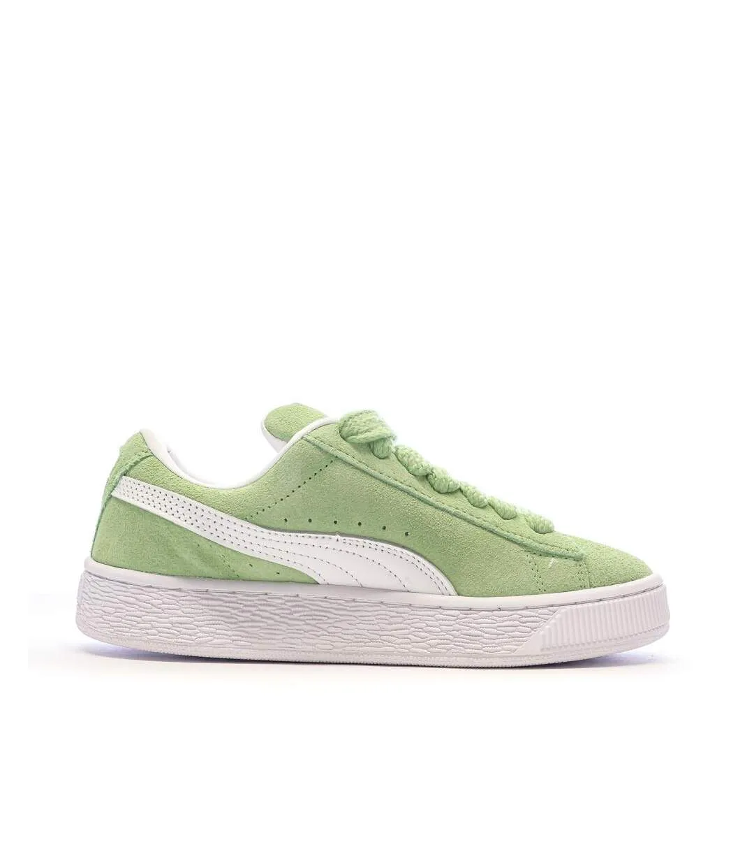 Baskets vert/blanc femme puma suede xl-2