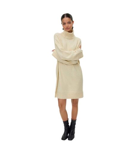 Robe-pull Femme Blanc Cassé Vero Moda