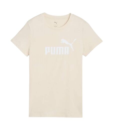 T-shirt Style Logo Ess No.1 Femme Beige Puma