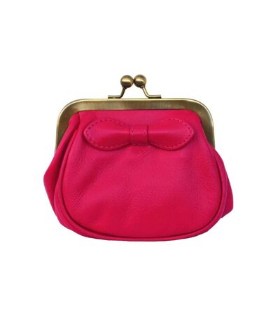 Womens/ladies lara leather coin purse one size new pink Eastern Counties Leather