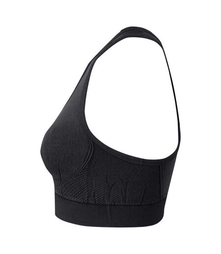 TriDri Womens/Ladies Seamless 3D Fit Multi-Sport Denim Look Sports Bra (Black Denim)