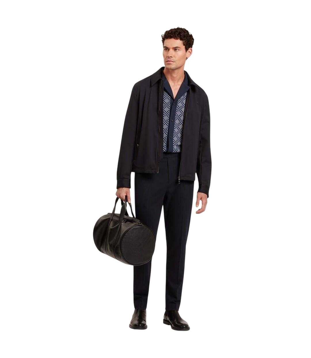 Mens Danlibe Argyle Shirt Navy Ted Baker-1