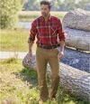 Camelkleurige stretch chinobroek  Atlas For Men