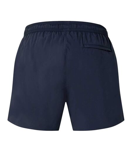 Mens Ham Zip Pocket Swim Shorts Dark Blue Beck