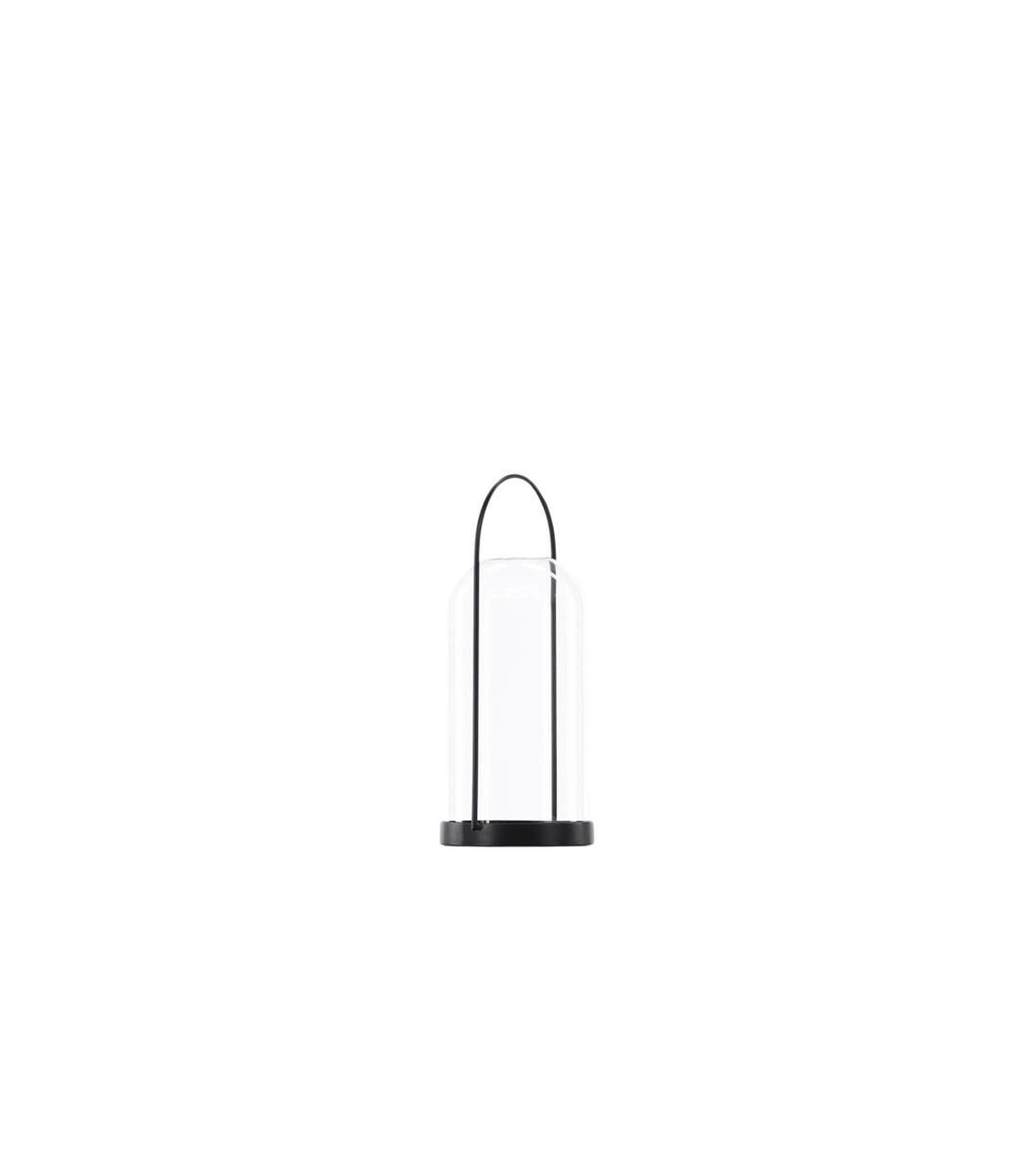 Lanterne Design en Verre Flora 25cm Noir-2