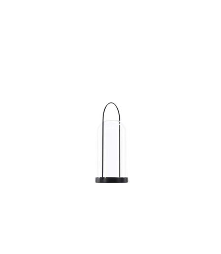 Lanterne Design en Verre Flora 25cm Noir