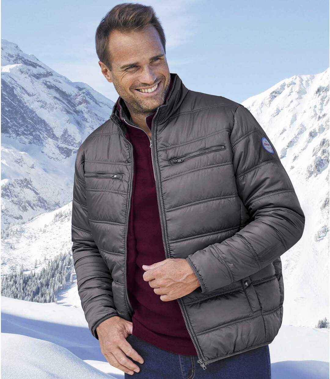Men's Lightweight Grey Puffer Jacket Atlas For Men