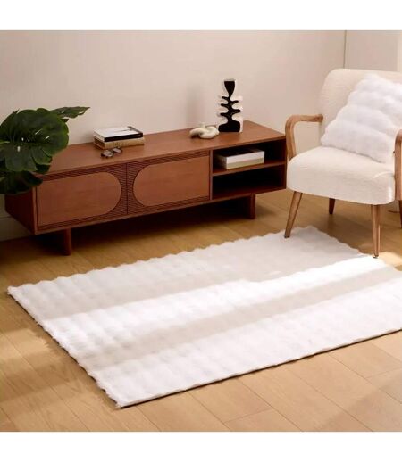 Tapis Imitation Fourrure 3D Zephy 120x170cm Blanc