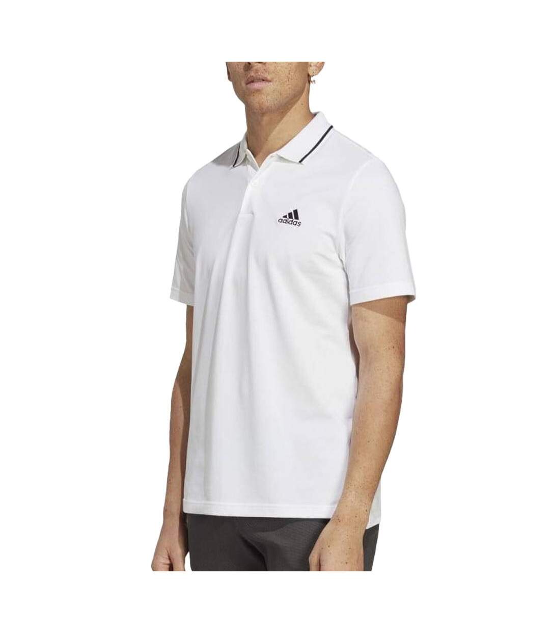 Polo Blanc Homme Adidas IC9315 - L-1