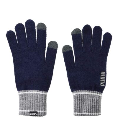 Gants d´hiver adulte bleu violacé / gris chiné Puma