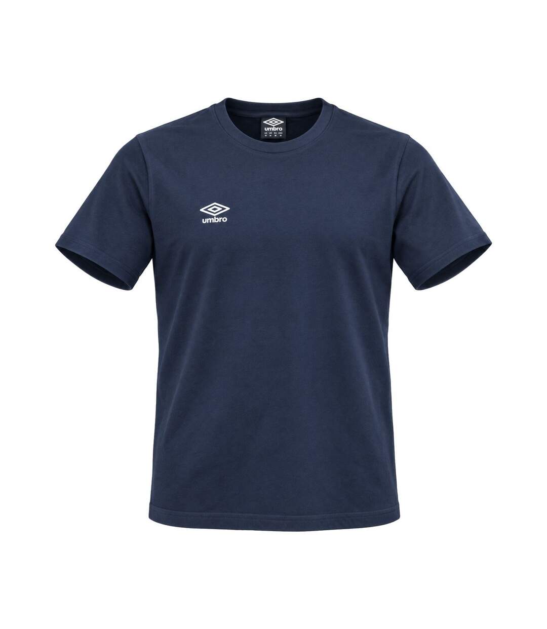 T-shirt homme uni col rond regular en coton avec logo brodé 618290 Umbro-1