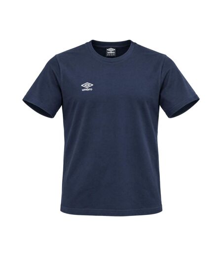 T-shirt homme uni col rond regular en coton avec logo brodé 618290 Umbro