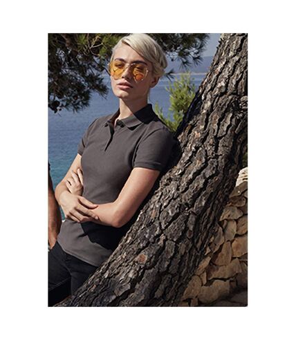 Womens/Ladies Fitted Short Sleeve Casual Polo Shirt (Graphite) - UTBC3906