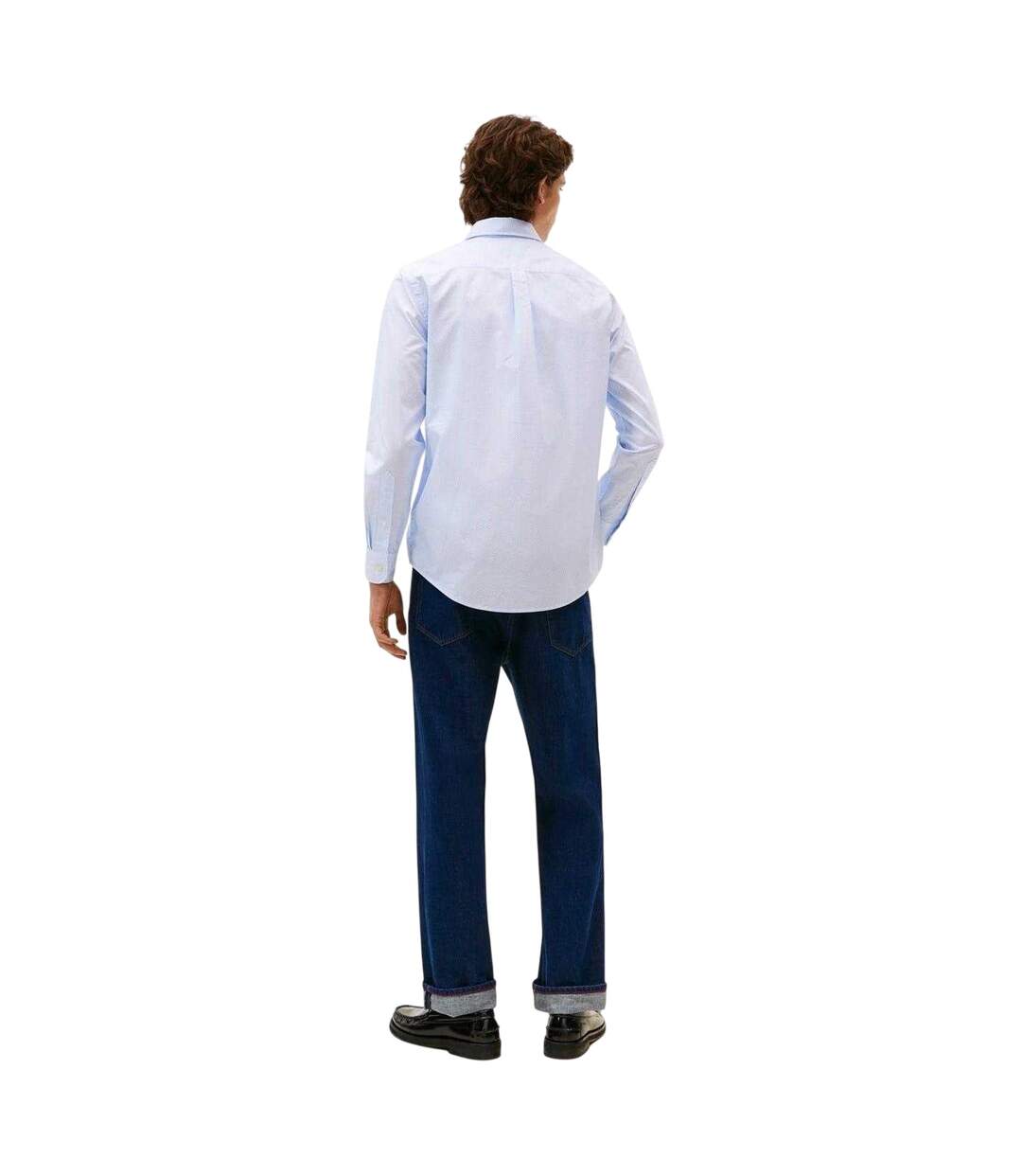 Chemise Manches Longues Motif/style Logo Homme Bleu Pâle Tommy Hilfiger-3