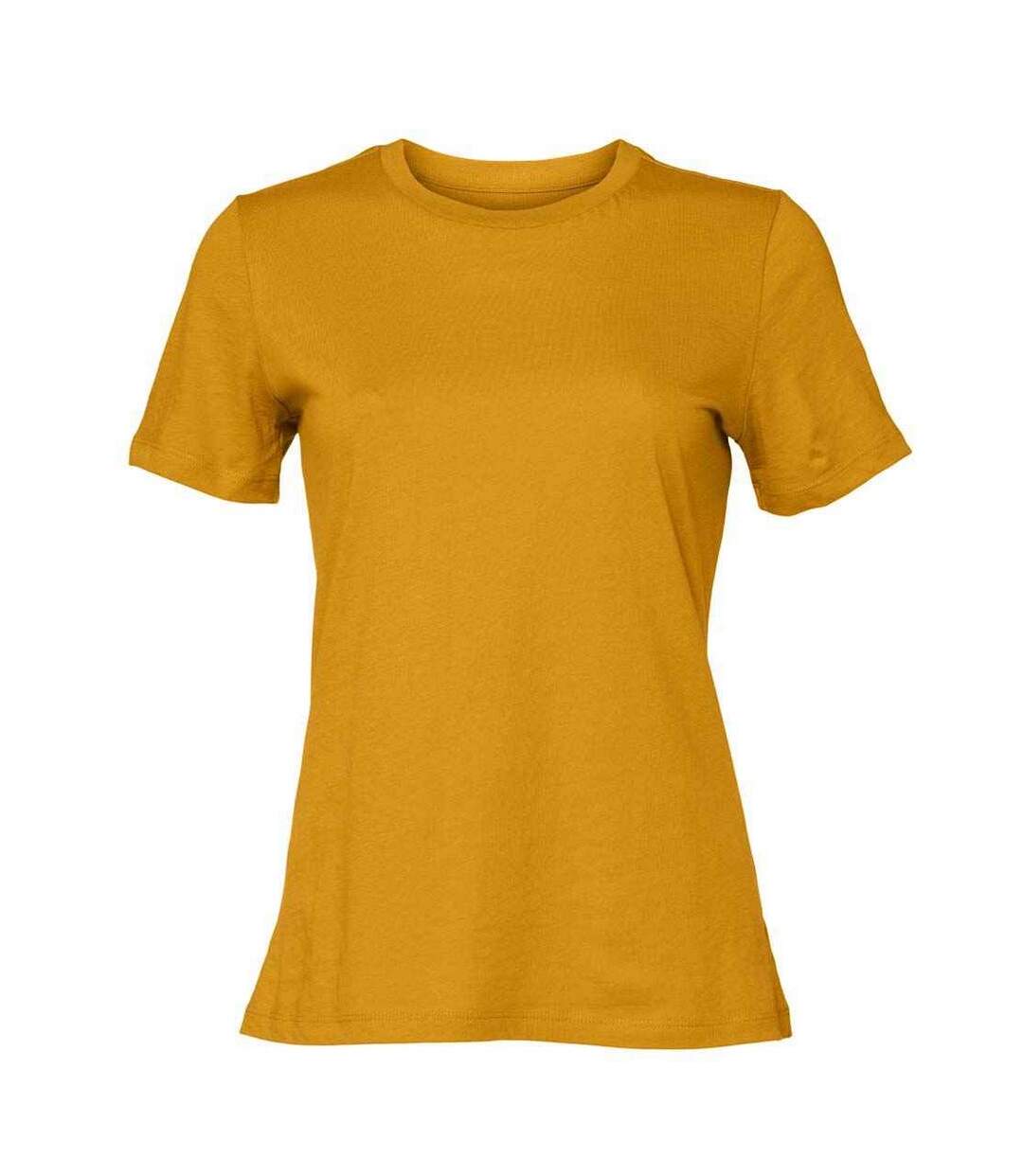 Womens/ladies relaxed jersey t-shirt mustard yellow Bella + Canvas-1