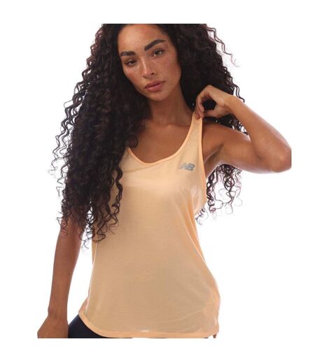 Womens/ladies Essentials Tank Top Peach New Balance
