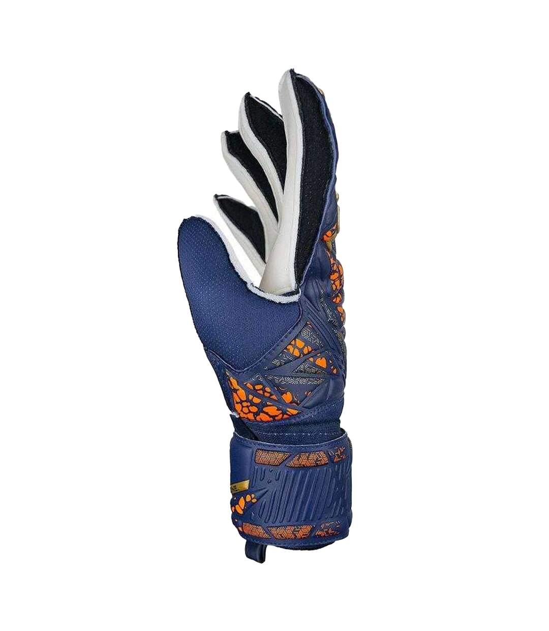 Childrens/kids Attrakt Solid Goalkeeper Gloves Navy Blue Reusch-3