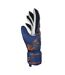 Childrens/kids Attrakt Solid Goalkeeper Gloves Navy Blue Reusch-3