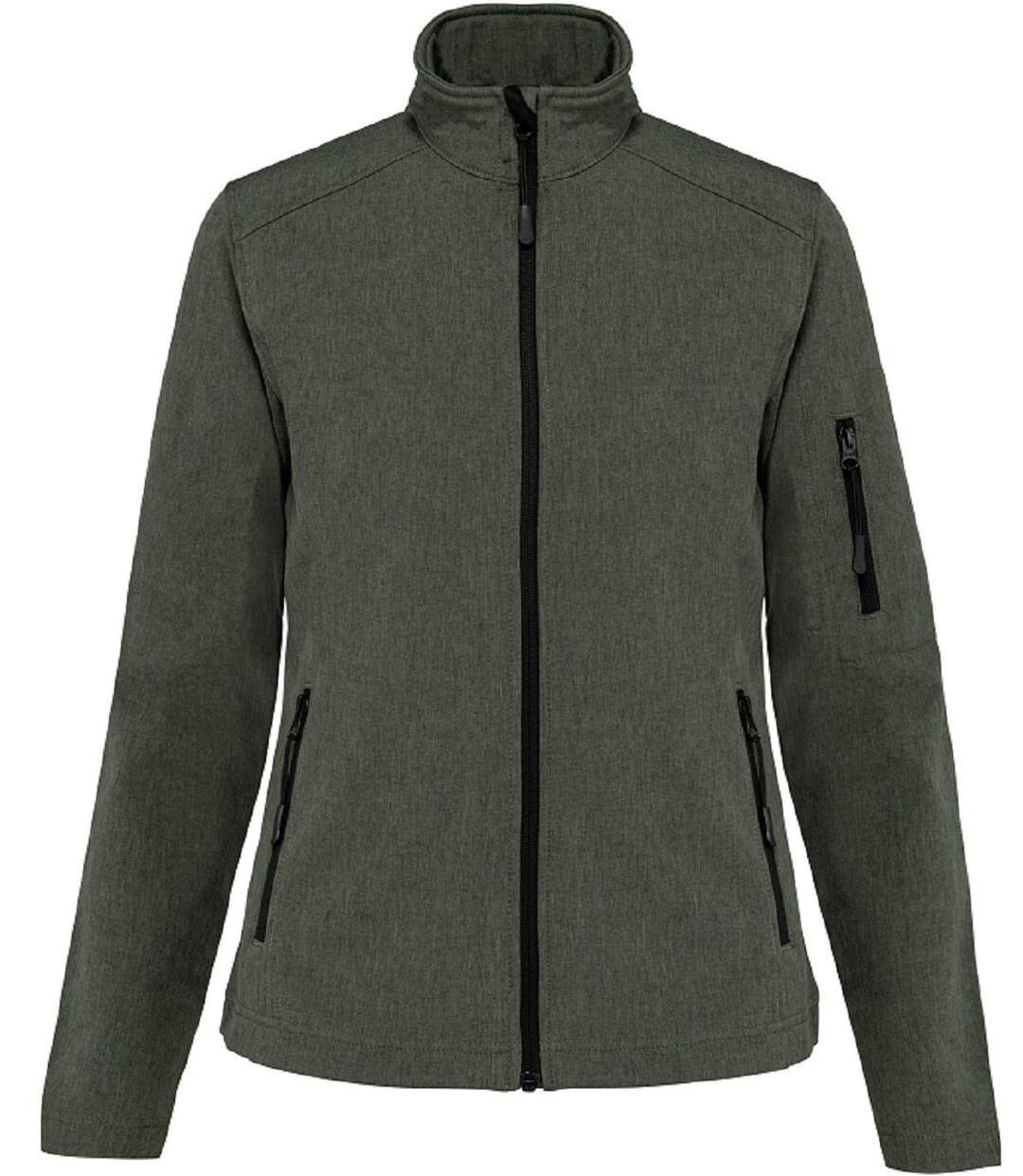 Veste softshell 3 couches - Femme - K400 - vert kaki chiné