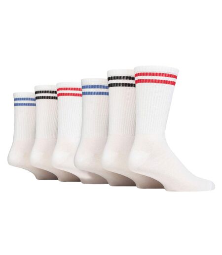 Wildfeet - 6 Pack Mens White Crew Cotton Socks