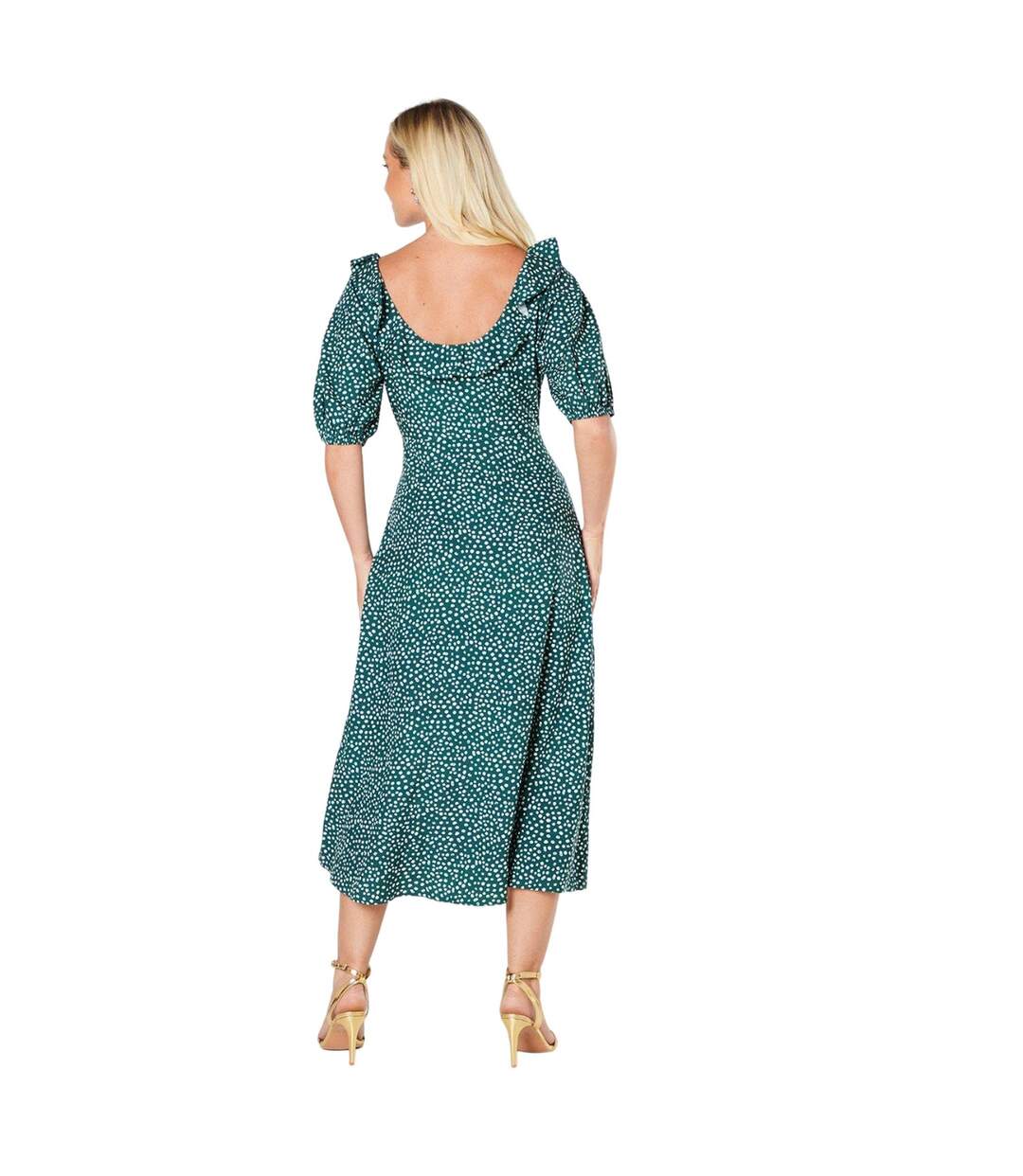 Robe mi-longue femme vert Dorothy Perkins-2