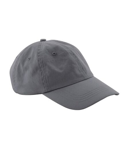 Unisex adult 6 panel organic cotton baseball cap graphite grey Beechfield