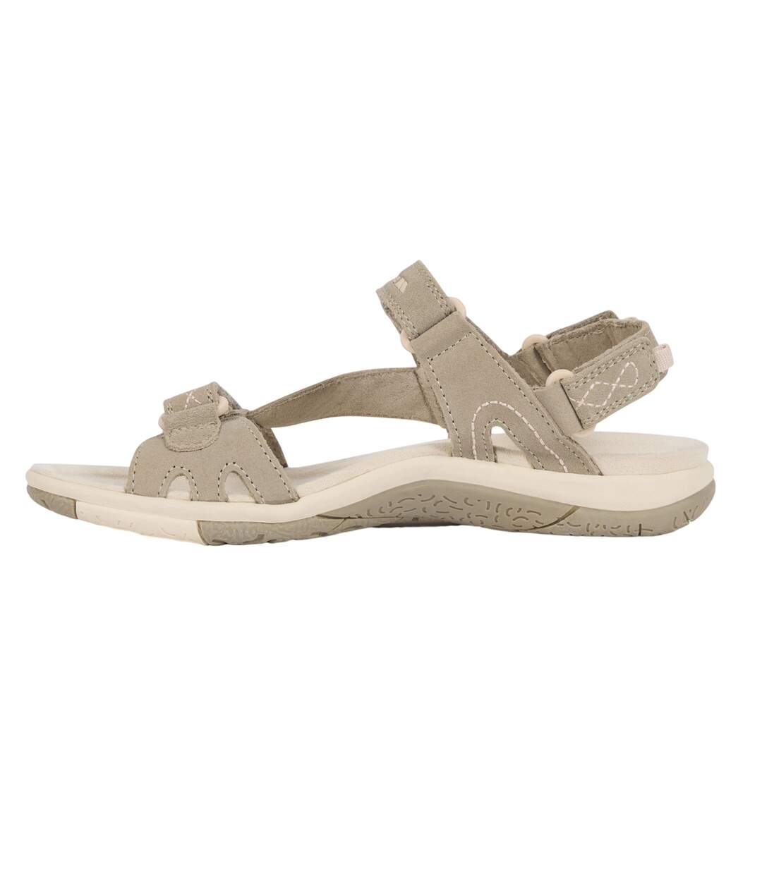 Sandales Unies En Daim À Scratch Naia Femme Taupe Trespass-3