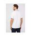 Mens Pique Tipped Polo Shirt White Maine-3