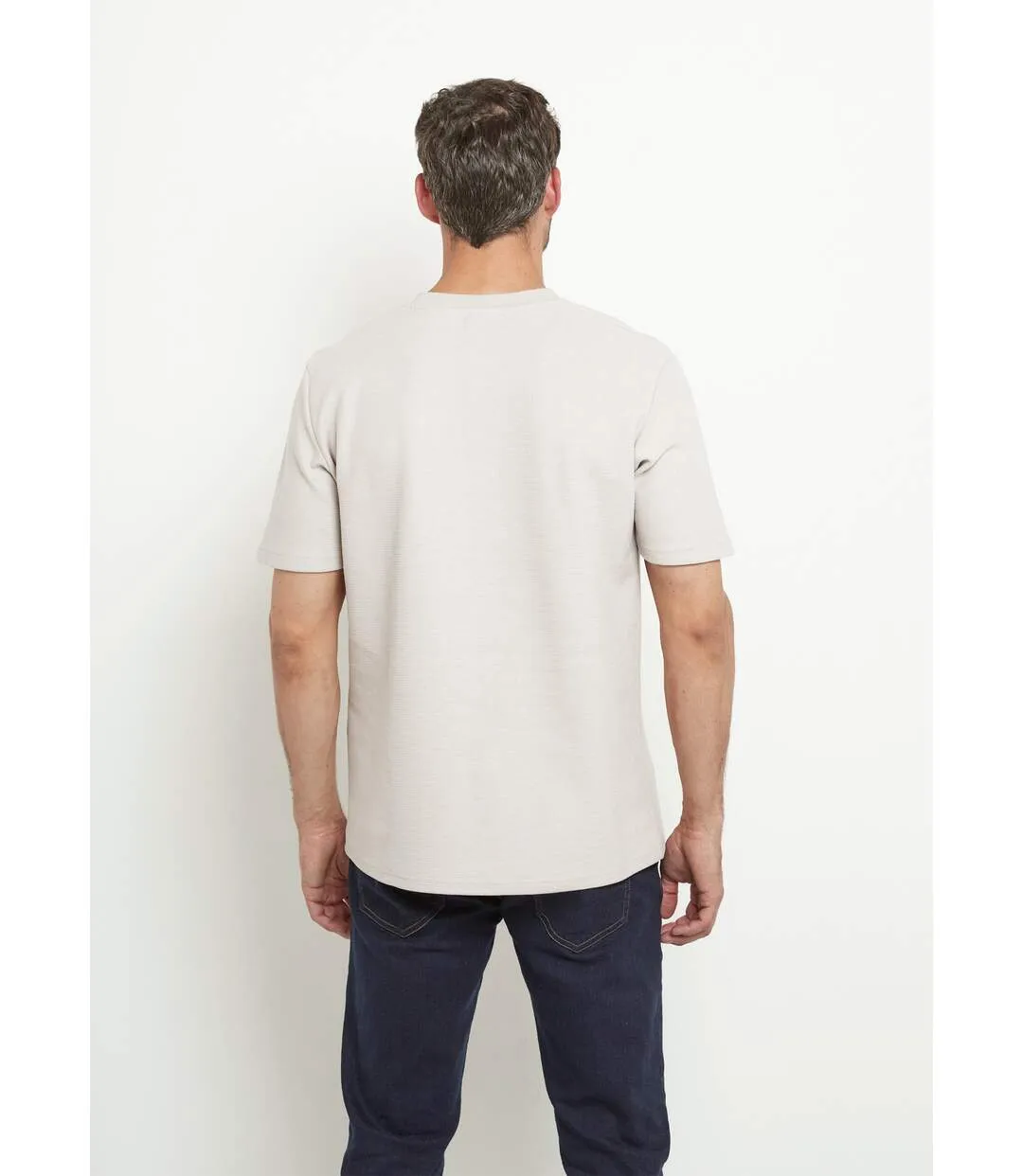 T-shirt col rond épais maille texturée-2