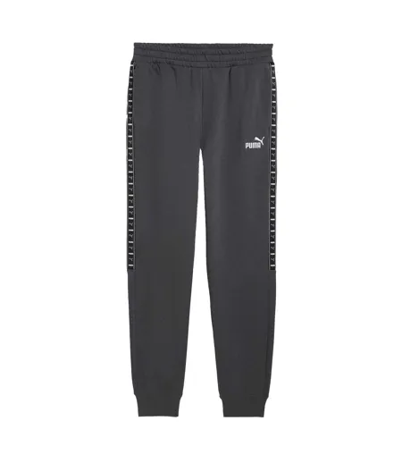 Mens Fleece Ribbed Cuff Joggers Grey Puma