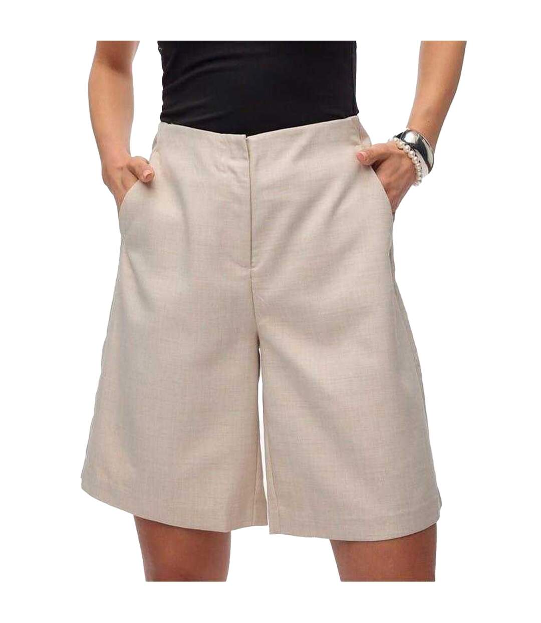 Short Motif/style Uni Nancy Femme Argenté Vero Moda-2