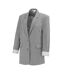 Womens/ladies Turned Up Cuff Blazer Light Grey Miso-3