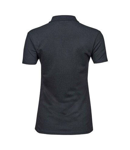 Womens/ladies luxury stretch polo shirt dark grey Tee Jays