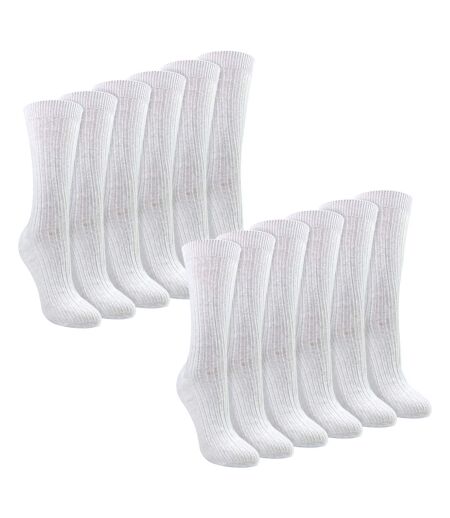 Sock Snob - Paquet de 12 chaussettes douces 100 % coton pour dames